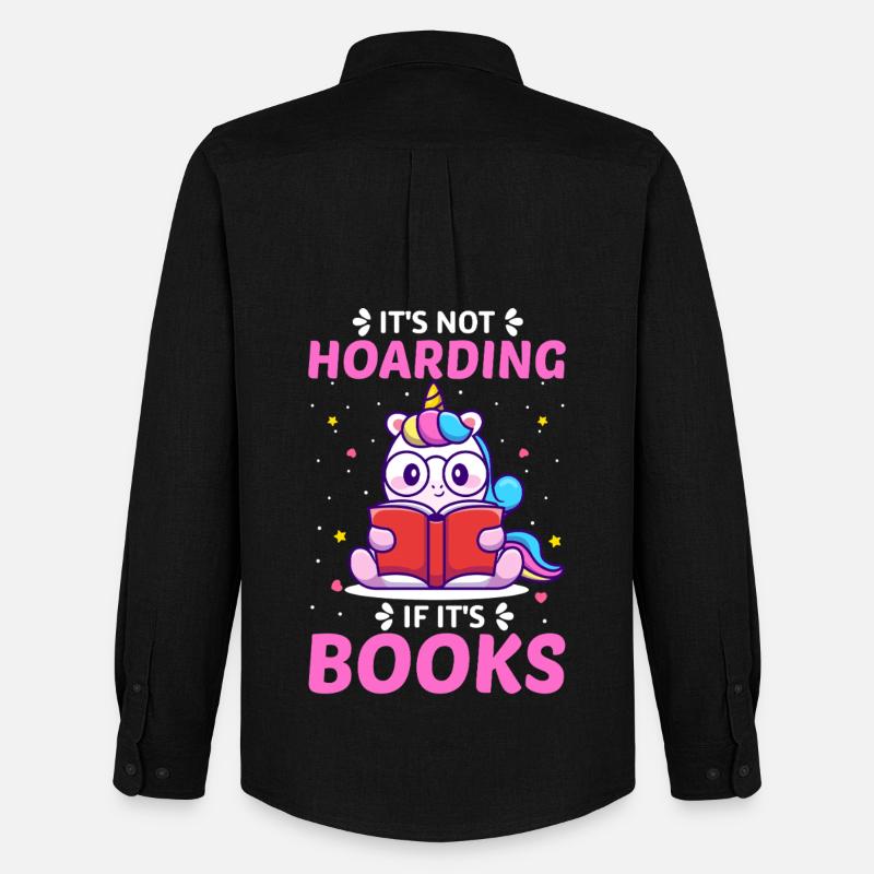 Lesen Bücher Einhorn - Männer Oxford Hemd von Stanley/Stella - Schwarz