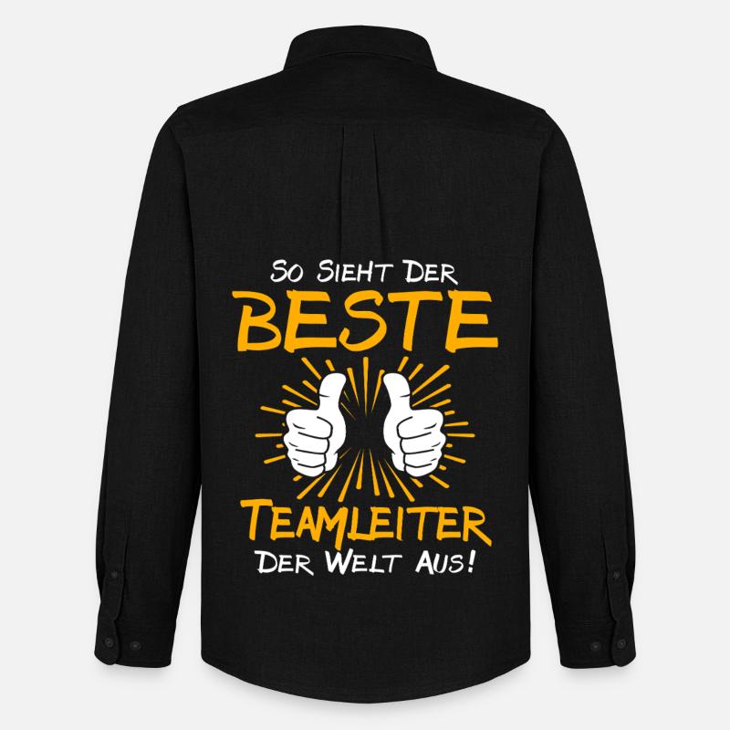 Teamleiter Geschenkidee - Männer Oxford Hemd von Stanley/Stella - Schwarz