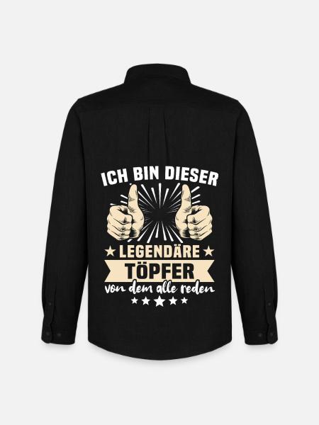 Töpfer Sprüche - Männer Oxford Hemd von Stanley/Stella - Schwarz