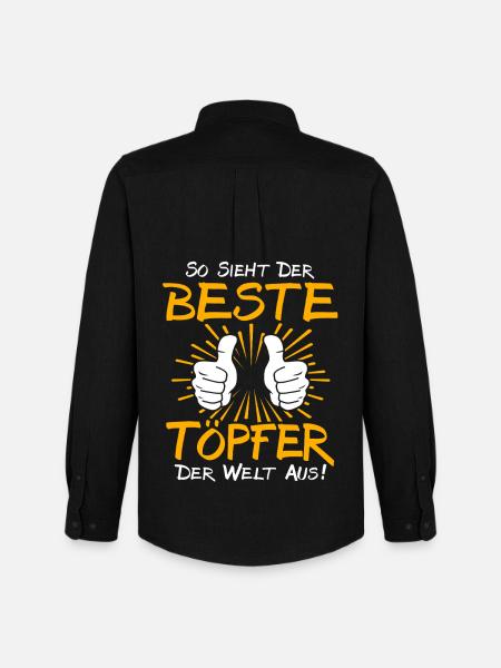 Töpfer Geschenkidee - Männer Oxford Hemd von Stanley/Stella - Schwarz