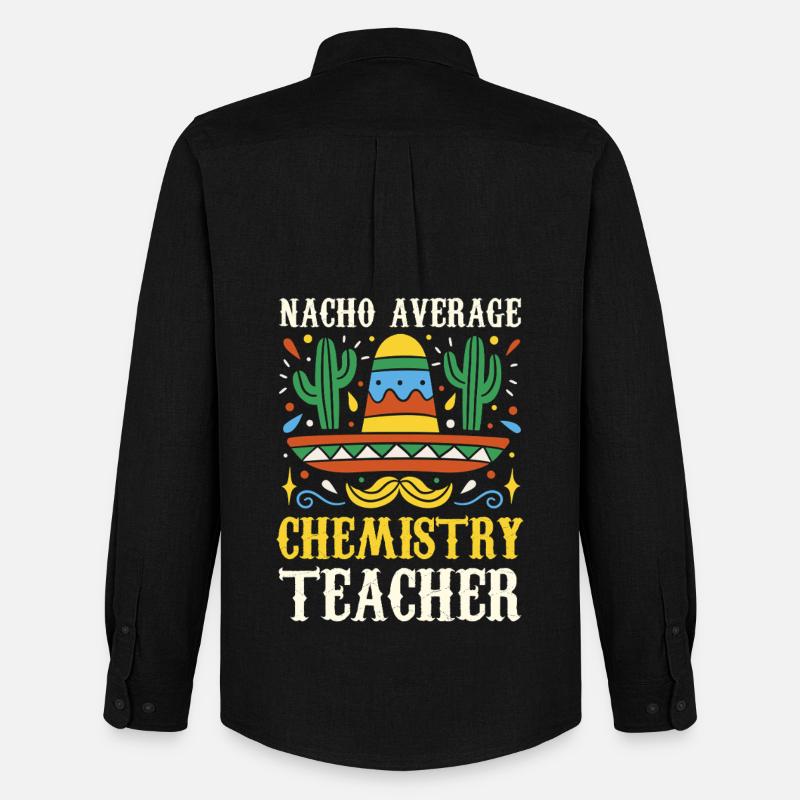 Nacho Average Chemistry Teacher - Männer Oxford Hemd von Stanley/Stella - Schwarz