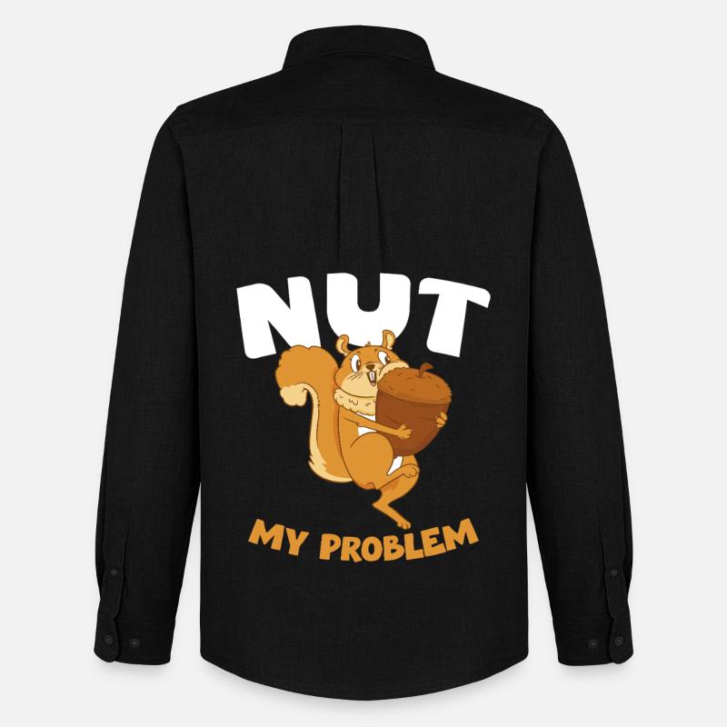 NUT MY PROBLEM Eichhörnchen - Männer Oxford Hemd von Stanley/Stella - Schwarz