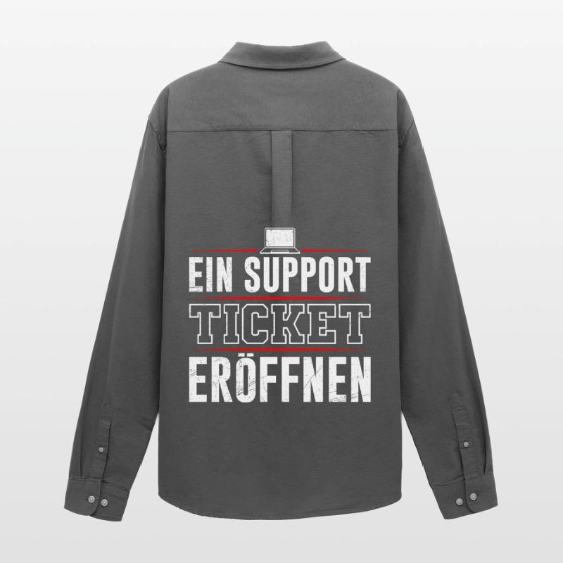 Coder OPEN A SUPPORT TICKET FUNNY Men's Oxford Shirt by Stanley/Stella