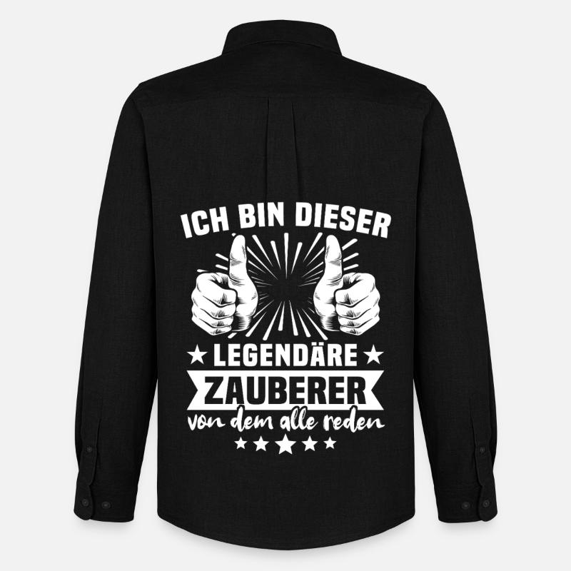 Zauberer Legende - Männer Oxford Hemd von Stanley/Stella - Schwarz