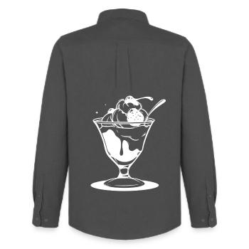 Coupe glacée - Chemise Oxford homme Stanley/Stella - charbon - Dos - AI Model Male 185 dark (185cm)