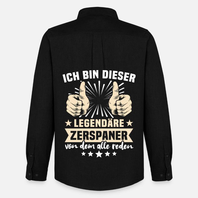 Zerspaner Sprüche - Männer Oxford Hemd von Stanley/Stella - Schwarz