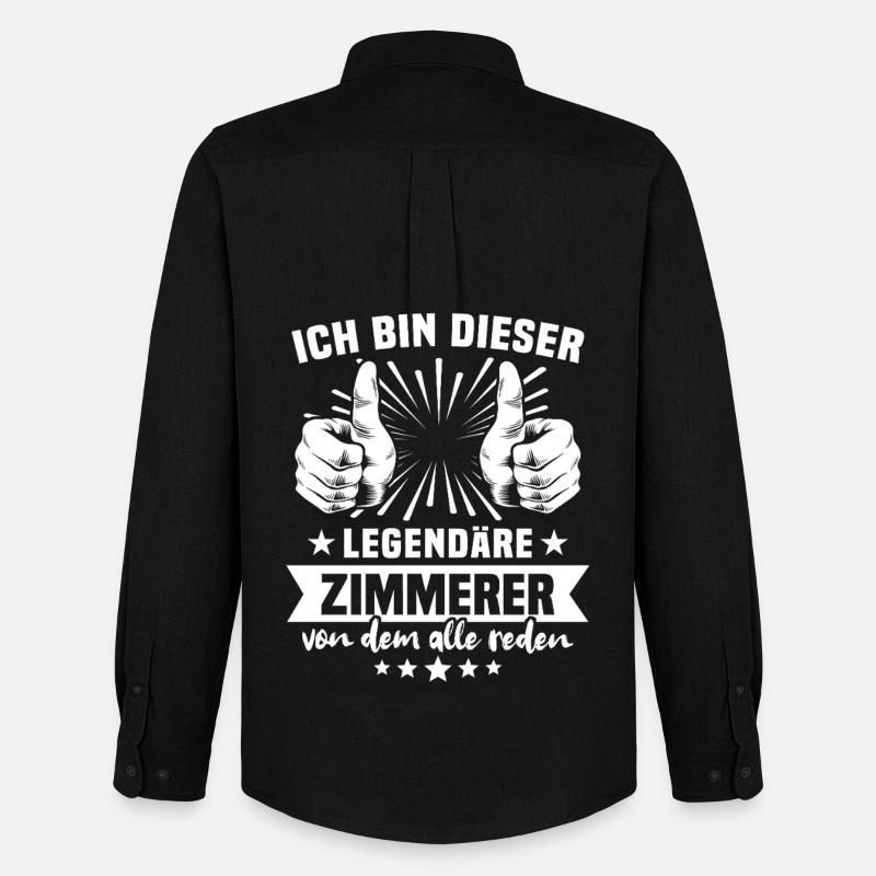 Zimmerer Legende - Männer Oxford Hemd von Stanley/Stella - Schwarz
