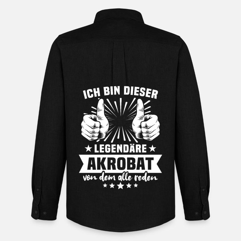 Akrobat Legende - Männer Oxford Hemd von Stanley/Stella - Schwarz