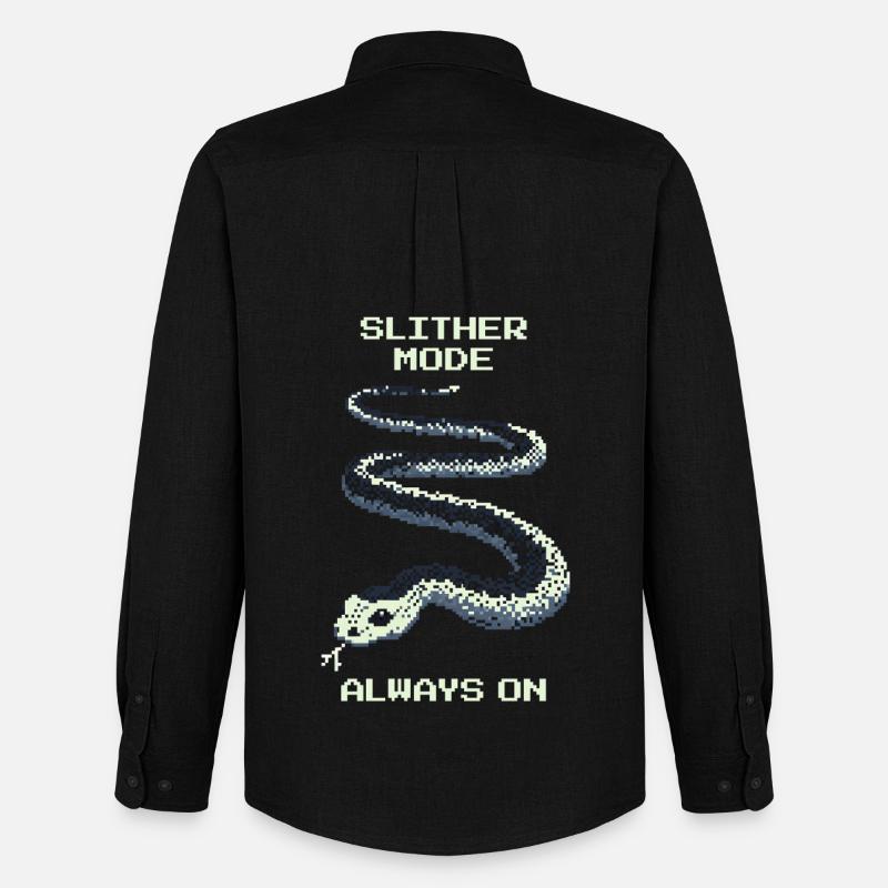 Slither Mode immer an | Schlange Mindset - Männer Oxford Hemd von Stanley/Stella - Schwarz