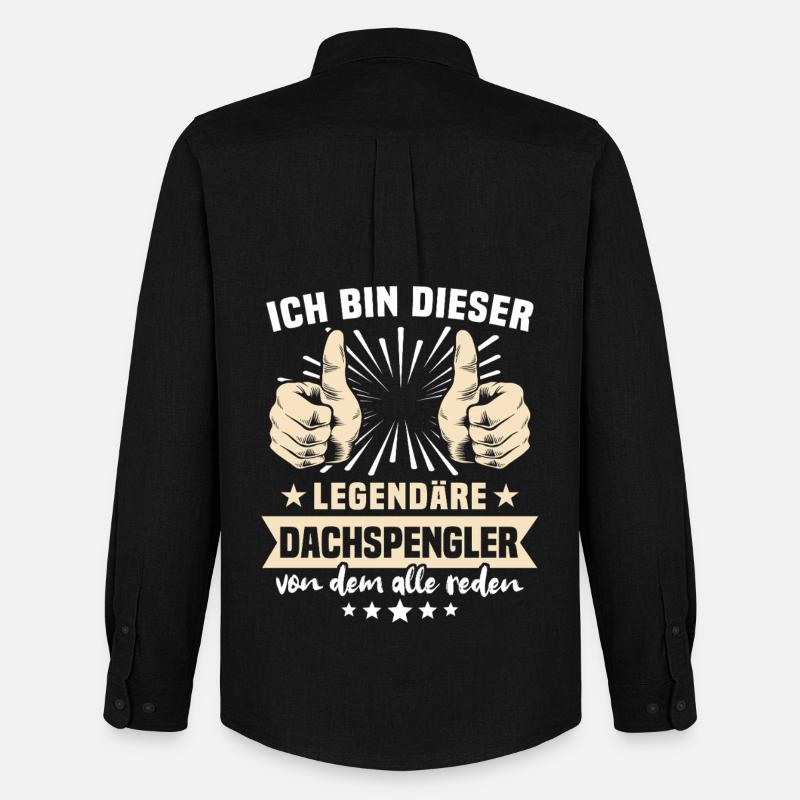 Dachspengler Sprüche - Männer Oxford Hemd von Stanley/Stella - Schwarz