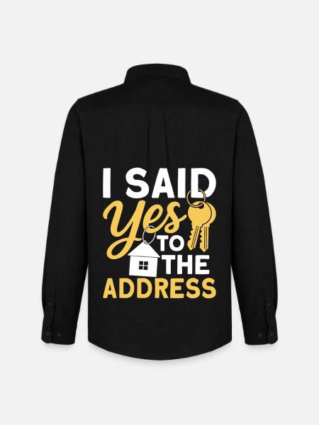 I Said Yes To The Address - Men's Oxford Shirt by Stanley/Stella - black