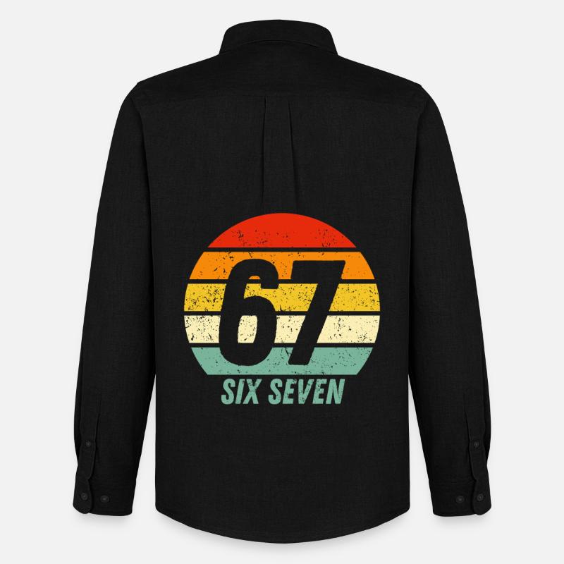 67 Six Seven - Männer Oxford Hemd von Stanley/Stella - Schwarz