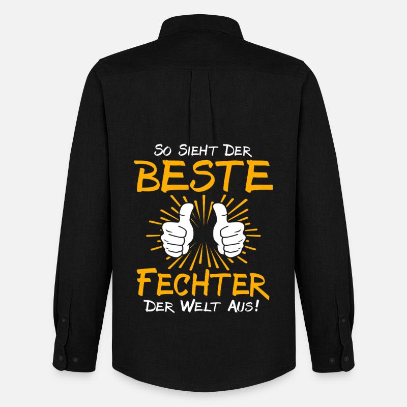 Fechter Geschenkidee - Männer Oxford Hemd von Stanley/Stella - Schwarz