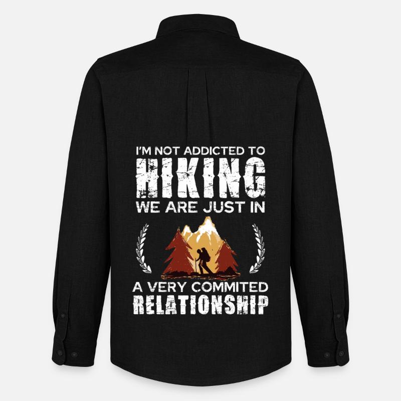 Hiking Commitment Tee Design - Männer Oxford Hemd von Stanley/Stella - Schwarz