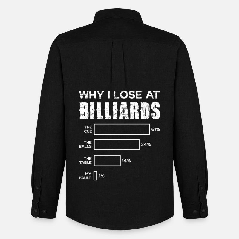 Perché perdo al biliardo - Stanley/Stella Camicia Oxford uomo - nero