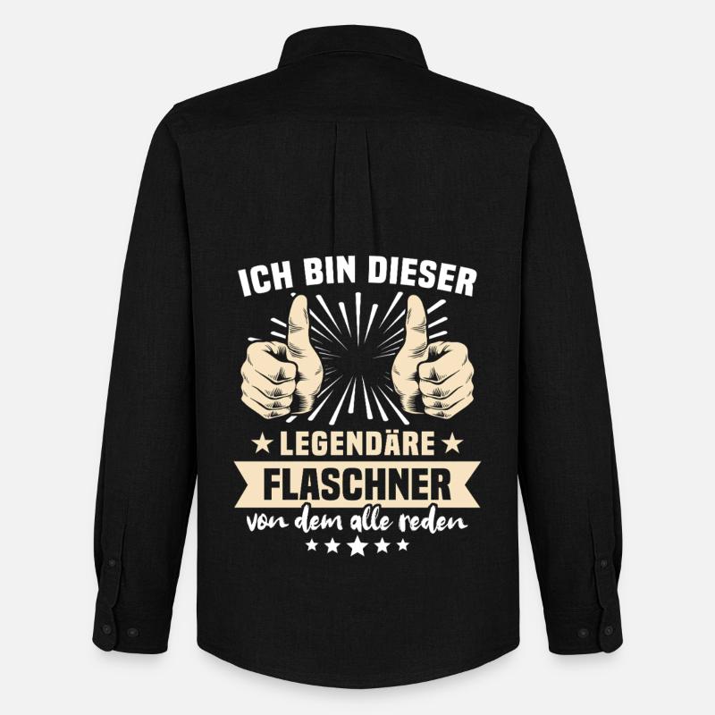 Flaschner Sprüche - Männer Oxford Hemd von Stanley/Stella - Schwarz