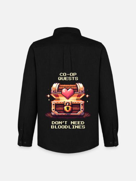 Co-Op-Quests ohne Blutlinie | Patchworkfamilie - Männer Oxford Hemd von Stanley/Stella - Schwarz