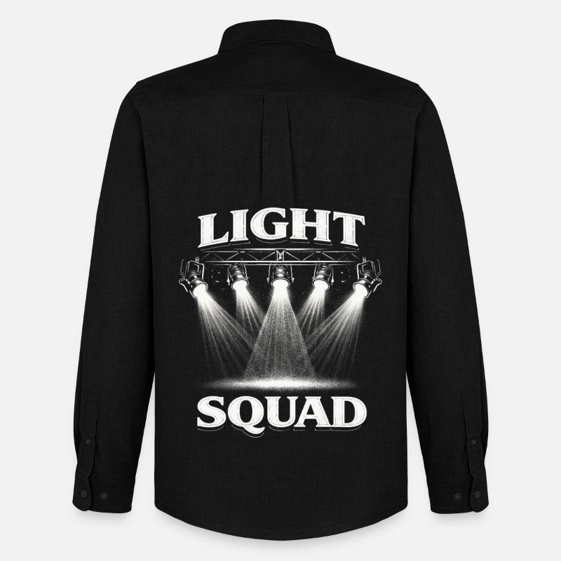 Lichttechniker Beleuchtungstechniker Light Squad - Männer Oxford Hemd von Stanley/Stella - Schwarz
