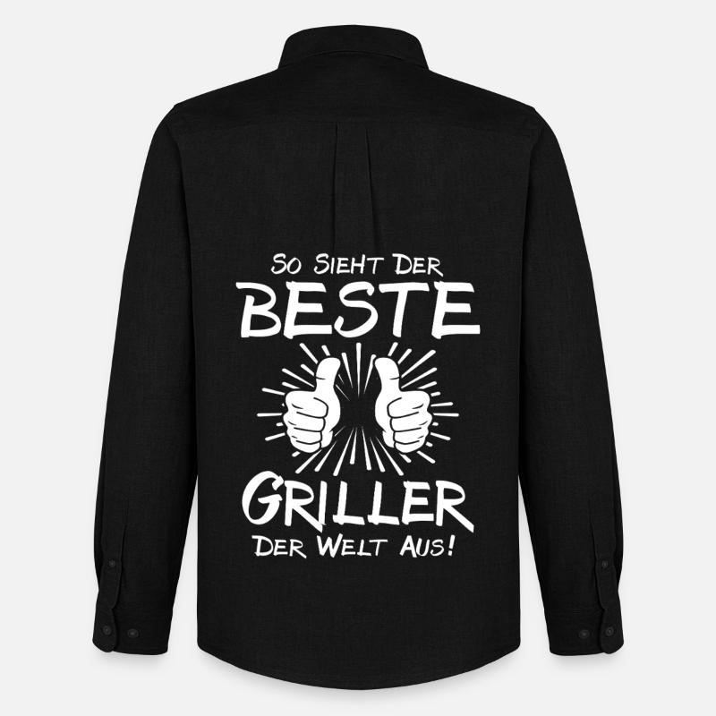 Bester Griller - Männer Oxford Hemd von Stanley/Stella - Schwarz