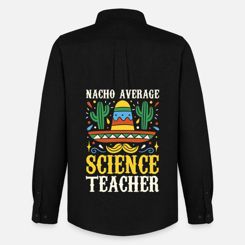 Nacho Average Science Teacher - Männer Oxford Hemd von Stanley/Stella - Schwarz