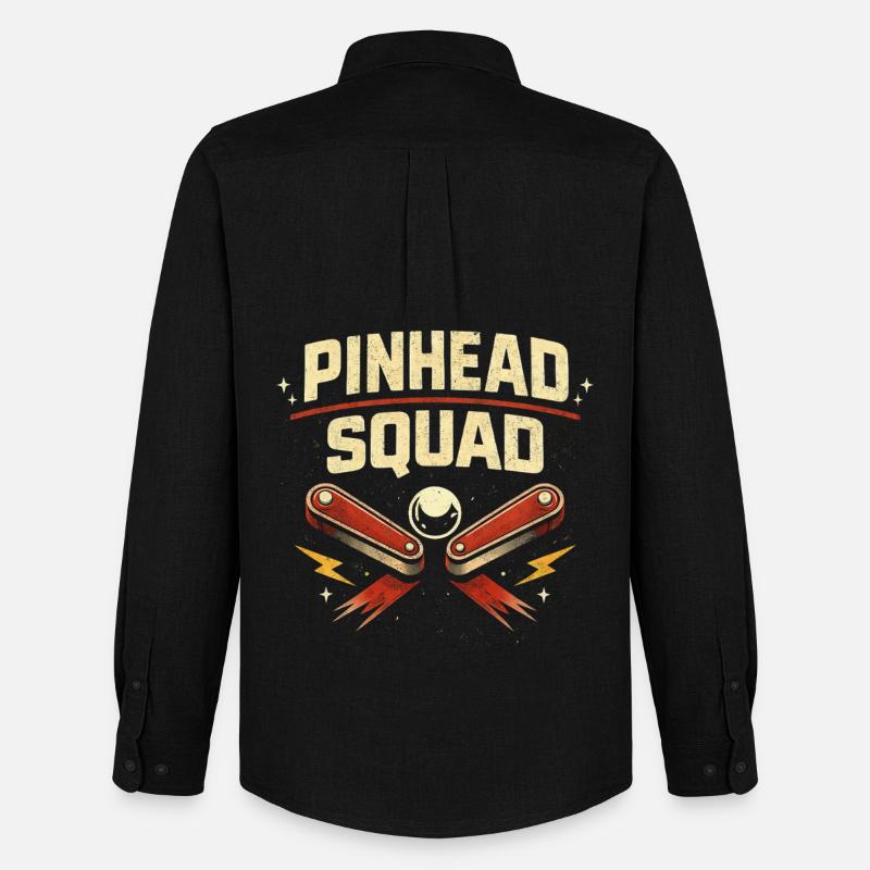 Pinball Squad Flipperspieler - Männer Oxford Hemd von Stanley/Stella - Schwarz