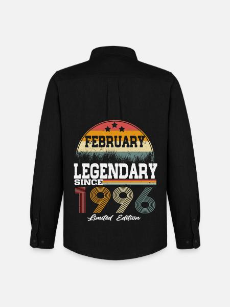Legends est né en février 1996 - Chemise Oxford homme Stanley/Stella - noir