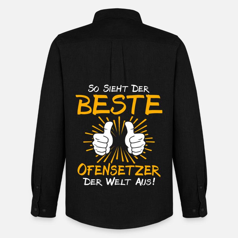 Ofensetzer Geschenkidee - Männer Oxford Hemd von Stanley/Stella - Schwarz