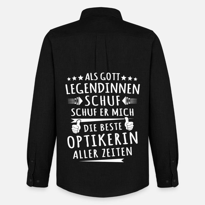 Optikerin - Männer Oxford Hemd von Stanley/Stella - Schwarz