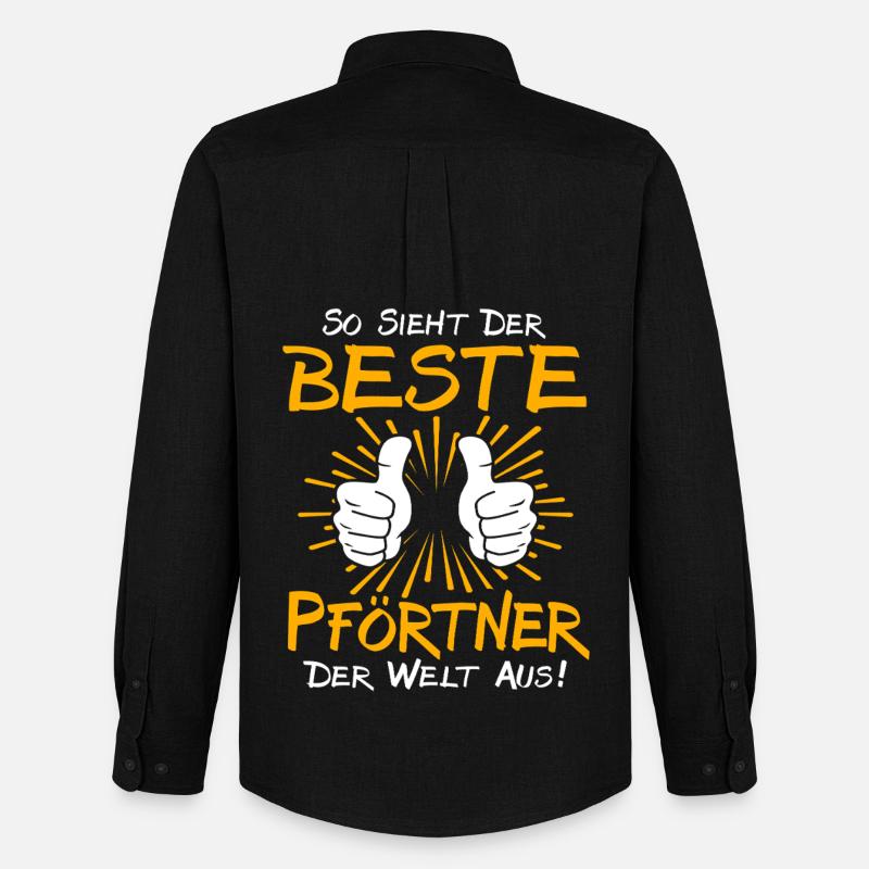 Pförtner Geschenkidee - Männer Oxford Hemd von Stanley/Stella - Schwarz