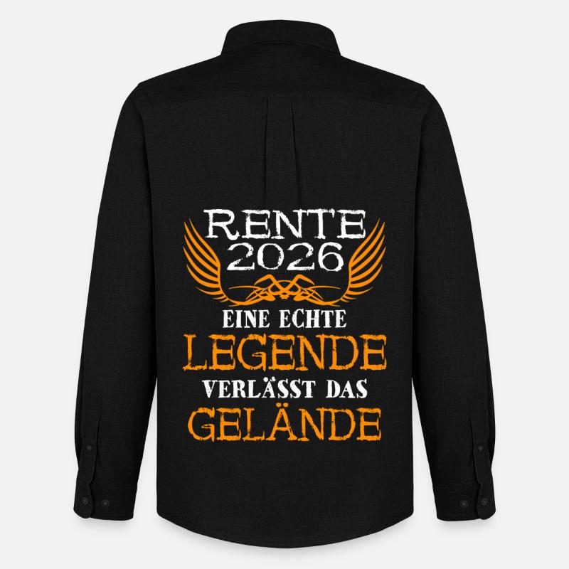 Rente 2026 Rentner Legende - Männer Oxford Hemd von Stanley/Stella - Schwarz