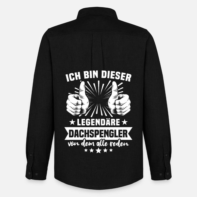Dachspengler Legende - Männer Oxford Hemd von Stanley/Stella - Schwarz