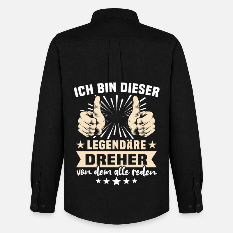 Dreher Sprüche - Männer Oxford Hemd von Stanley/Stella - Schwarz