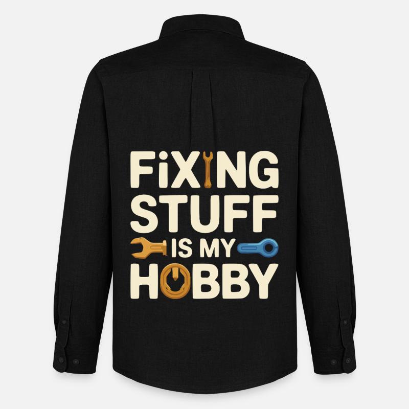 Fixing Stuff Is My Hobby - Männer Oxford Hemd von Stanley/Stella - Schwarz