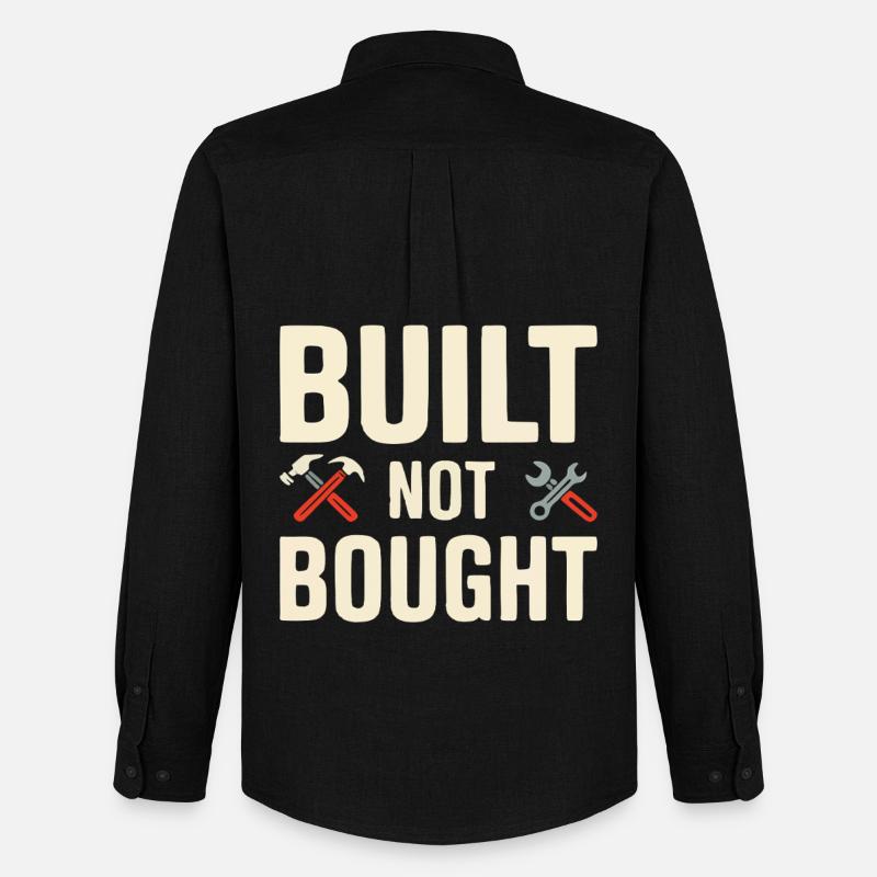 Built Not Bought Maker Statement - Männer Oxford Hemd von Stanley/Stella - Schwarz