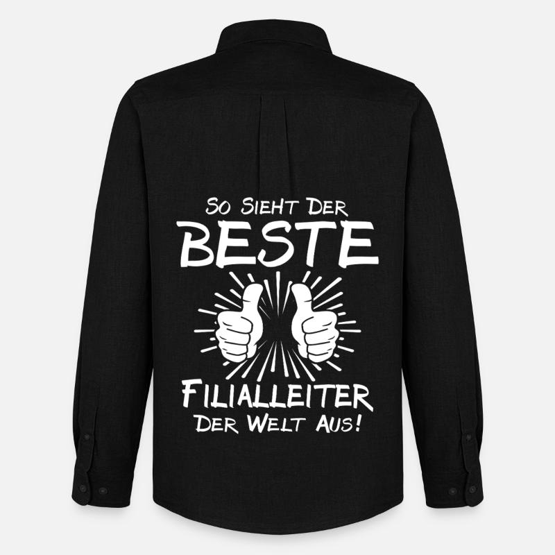 Bester Filialleiter - Männer Oxford Hemd von Stanley/Stella - Schwarz