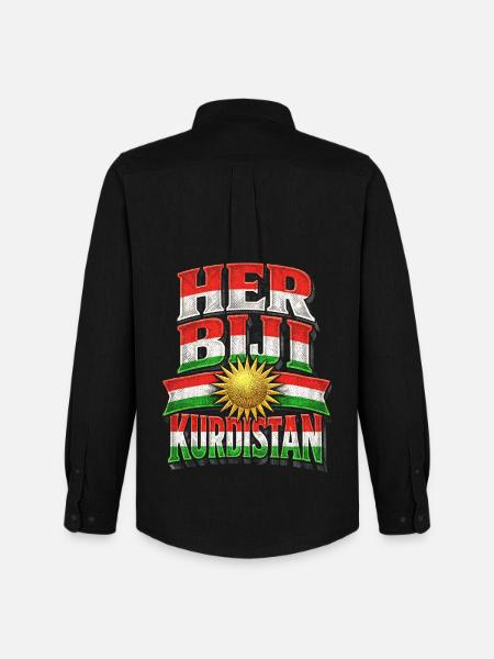Mr. Biji Kurdistan Kurd Kurds - Men's Oxford Shirt by Stanley/Stella - black