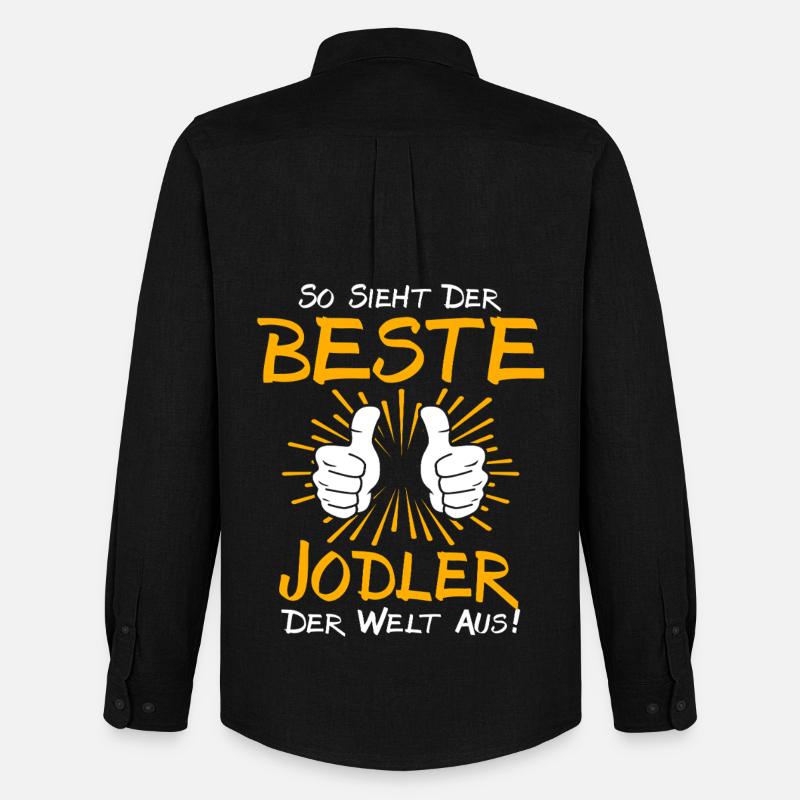 Jodler Geschenkidee - Männer Oxford Hemd von Stanley/Stella - Schwarz