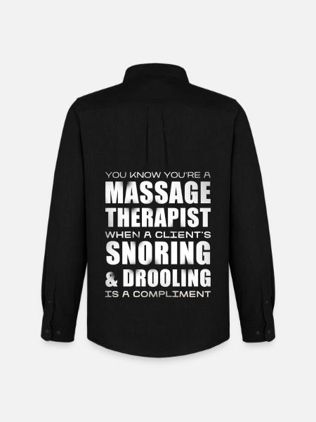Massage-Therapeut Humor Spruch - Männer Oxford Hemd von Stanley/Stella - Schwarz