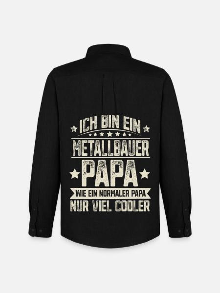Metallbauer Papa - Männer Oxford Hemd von Stanley/Stella - Schwarz