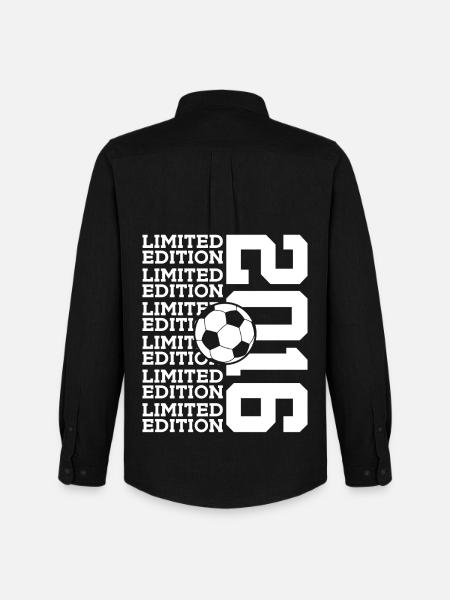 LIMITED EDITION 2016 FODBOLD 10-ÅRS FØDSELSDAG - Oxfordskjorte herre Stanley/Stella - sort