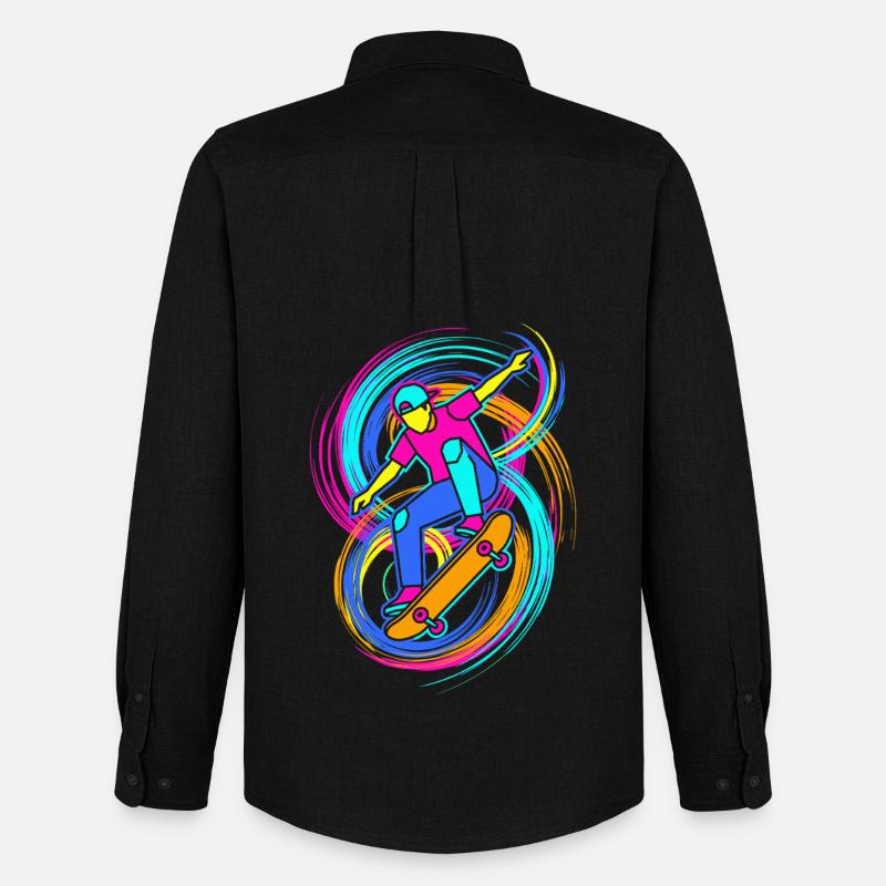 Skateboarders - Men's Oxford Shirt by Stanley/Stella - black