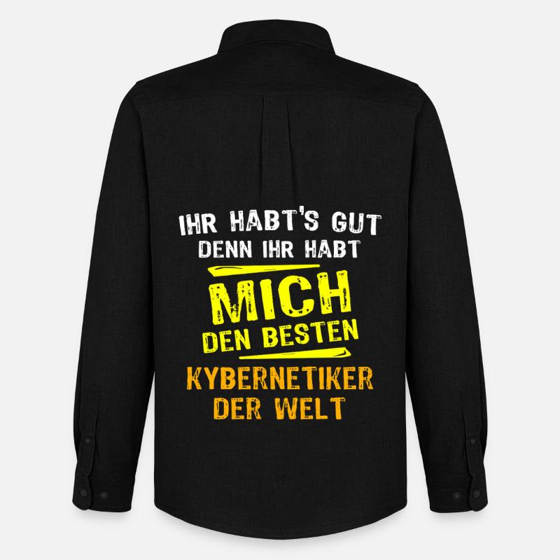 Kybernetiker Geschenk - Männer Oxford Hemd von Stanley/Stella - Schwarz