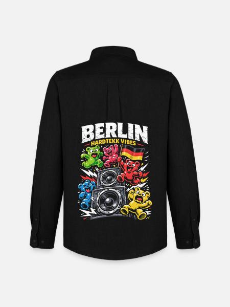 Berlin Hardtekk Tekke East Germany - Men's Oxford Shirt by Stanley/Stella - black