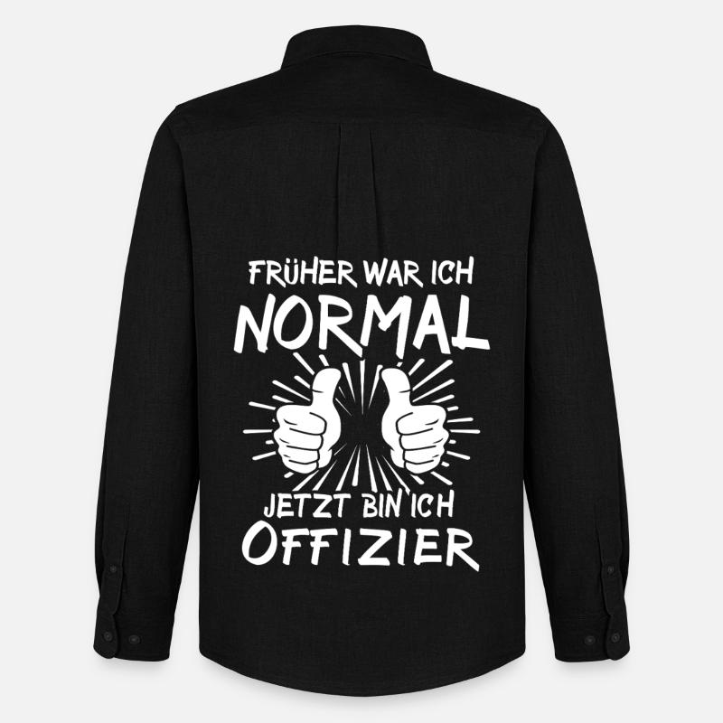 Offizier - Männer Oxford Hemd von Stanley/Stella - Schwarz
