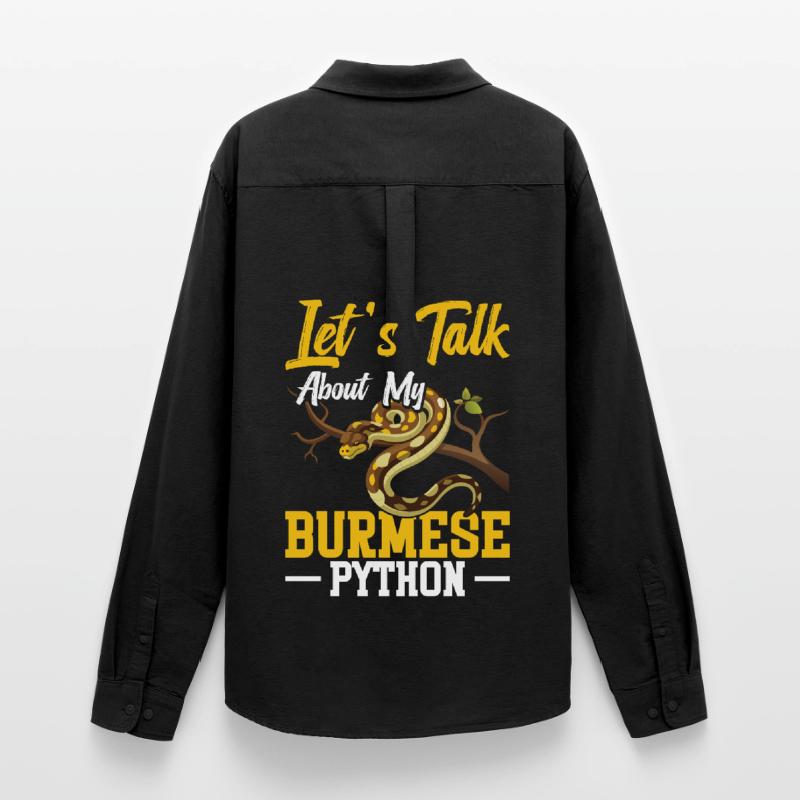  Burmese Python Owner Snake Terrarium Hide Python Men's Oxford Shirt by Stanley/Stella