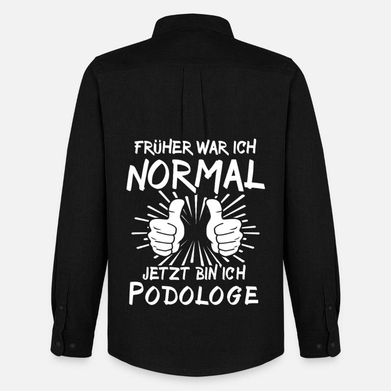 Podologe - Männer Oxford Hemd von Stanley/Stella - Schwarz