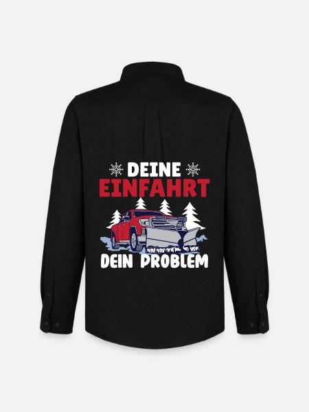 Schneepflugfahrer DEINE EINFAHRT DEIN PROBLEM - Männer Oxford Hemd von Stanley/Stella - Schwarz