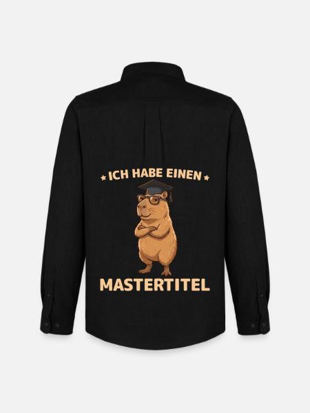 Master 2026 Capybara Master's Exam Passed - Men's Oxford Shirt by Stanley/Stella - black