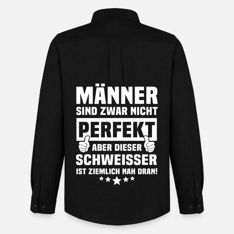 Schweisser - Männer Oxford Hemd von Stanley/Stella - Schwarz