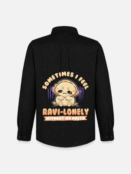Ravioli Ravi-lonely Without My Pasta - Men's Oxford Shirt by Stanley/Stella - black
